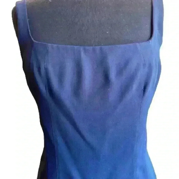 NANETTE LEPORE $229 Solid‎ Navy Silk Lined Dress Size 10 - Picture 2 of 7